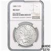 Image 1 : 1881-S Morgan Silver Dollar NGC MS64+