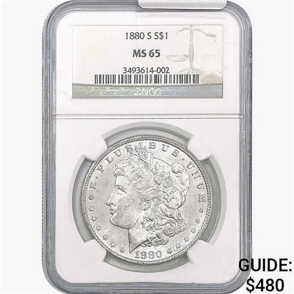 1880-S Morgan Silver Dollar NGC MS65