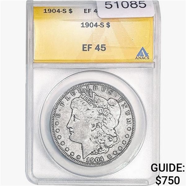 1904-S Morgan Silver Dollar ANACS EF45