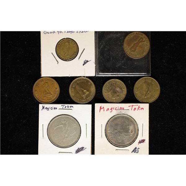 8-TOKENS: 6 ADULT THEMED-LE SEX SHOP-HEADS I WIN