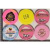 Image 1 : 6-50 CENT PLASTIC CASINO CAMING TOKENS: SPIRIT