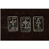 Image 1 : 3-1 GRAM .999 FINE SILVER PROOF INGOTS.  ALL CROSS