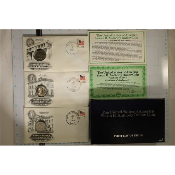 SBA DOLLAR COINS FDC SET CONTAINS:1979-P/D/S