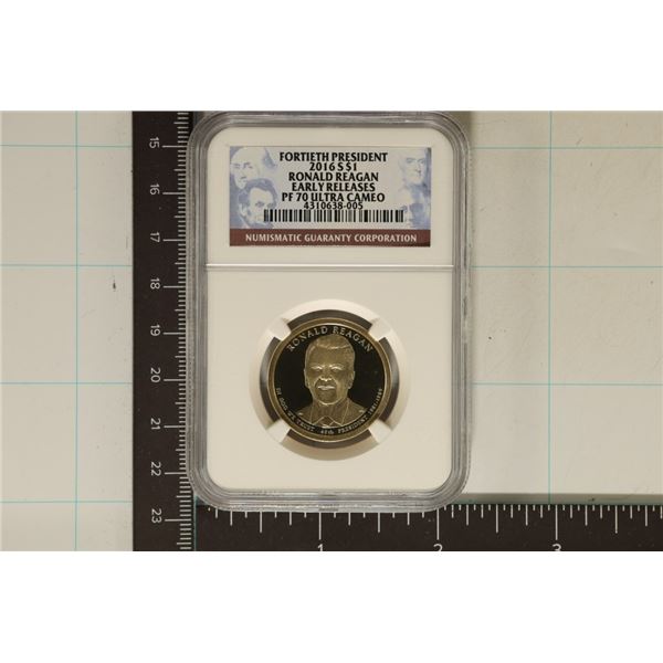 2016-S RONALD REAGAN $1 NGC PF70 ULTRA CAMEO
