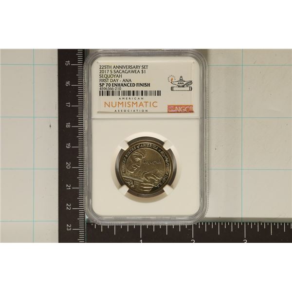 2017-S SACAGAWEA DOLLAR SP70 ENHANCED FINISH