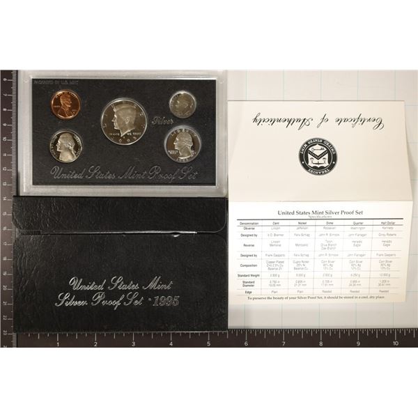 KEY DATE SET 1995 US SILVER PROOF SET (WITH BOX) &