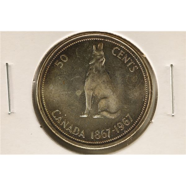 1967 CANADA SILVER PF 50 CENTS .3 OZ. ASW PF LIKE