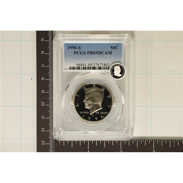 1996-S KENNEDY HALF DOLLAR PCGS PR69 DCAM