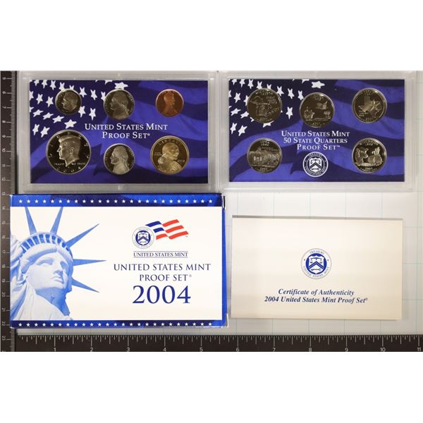 2004 US PROOF SET (WITH BOX) & CERTIFICATE