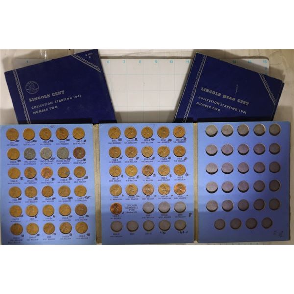 3 LINCOLN CENT ALBUMS: #2 ALBUMS STARTING 1941 UP