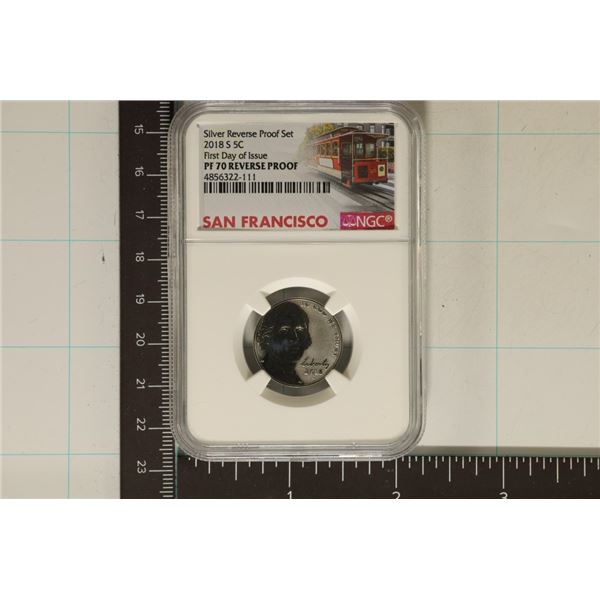 2018-S REVERSE PF JEFFERSON NICKEL NGC PF70