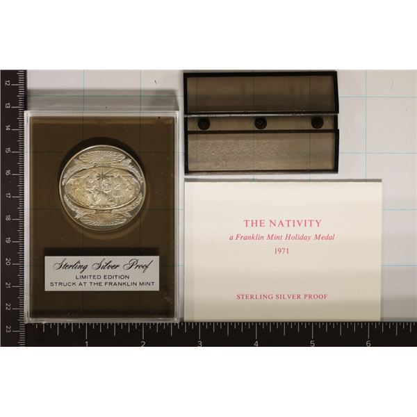 STERLING SILVER FRANKLIN MINT "THE NATIVITY" 1971
