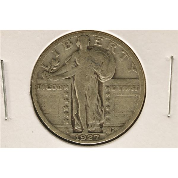 1927 SILVER STANDING LIBERTY QUARTER