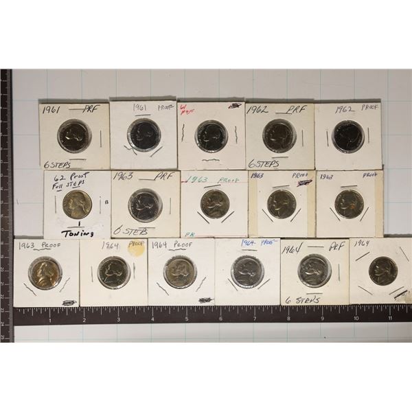 16 PROOF JEFFERSON NICKELS: 1961-1964