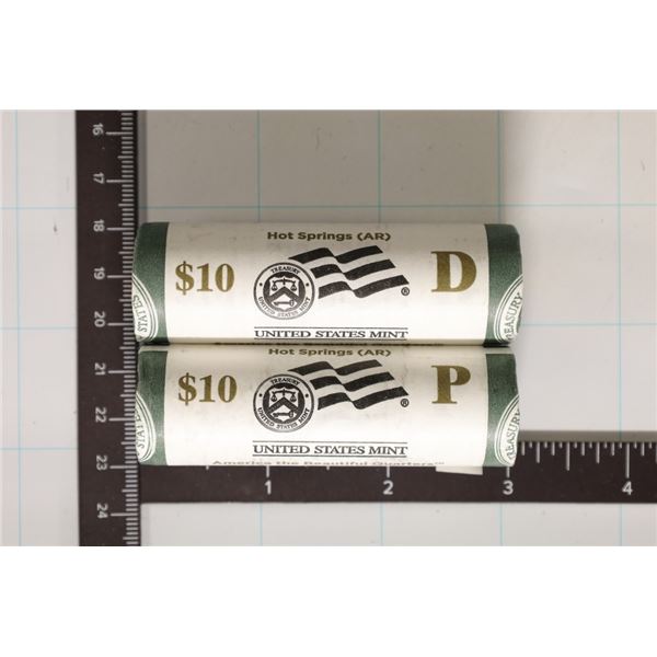 2010-P&D SOLID DATE $10 ROLLS OF UNC HOT SPRINGS