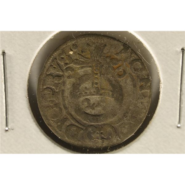 1600'S HAND HAMMERED POLAND SILVER 1/24 TALER