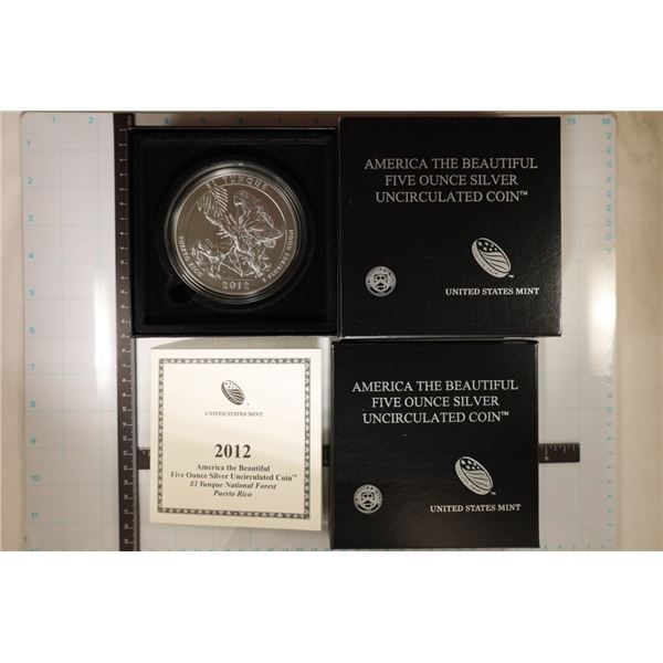 5 OZ. SILVER SPECIMEN GRADE BURNISHED US 2012-P