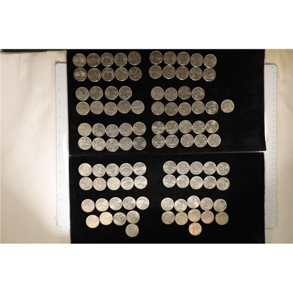 100-US STATE QUARTERS: ALMOST COMPLETE SET OF