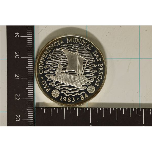 1983 MOCAMBIQUE 50 METICAIS SILVER PF FAO