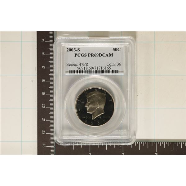 2003-S KENNEDY HALF DOLLAR PCGS PR69 DCAM