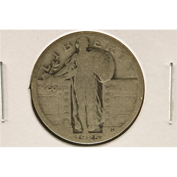 1925 SILVER STANDING LIBERTY QUARTER