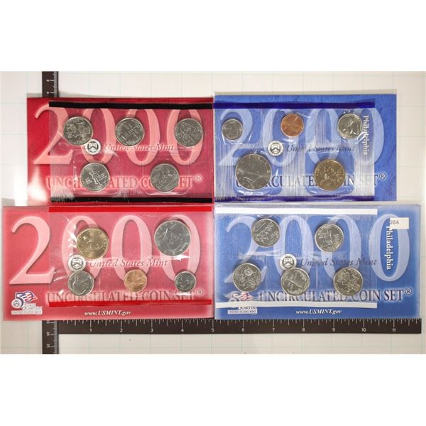 2000 US MINT SET (UNC) P/D (WITH ENVELOPES)