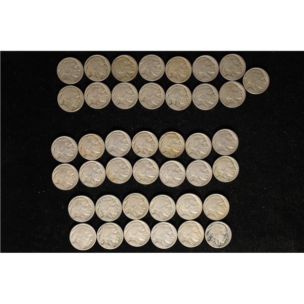 41-ASSORTED FULL DATE BUFFALO NICKELS: 15-1925-S,