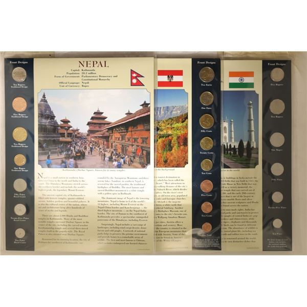 3 BRILLIANT UNC COINS SETS: AUSTRIA 8 COIN (2006-