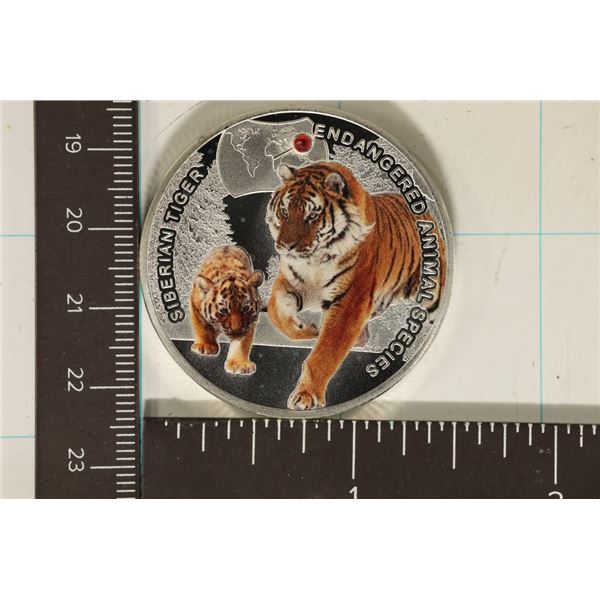 2014 ZAMBIA 1000 PROOF KWACHA WITH GEM AND