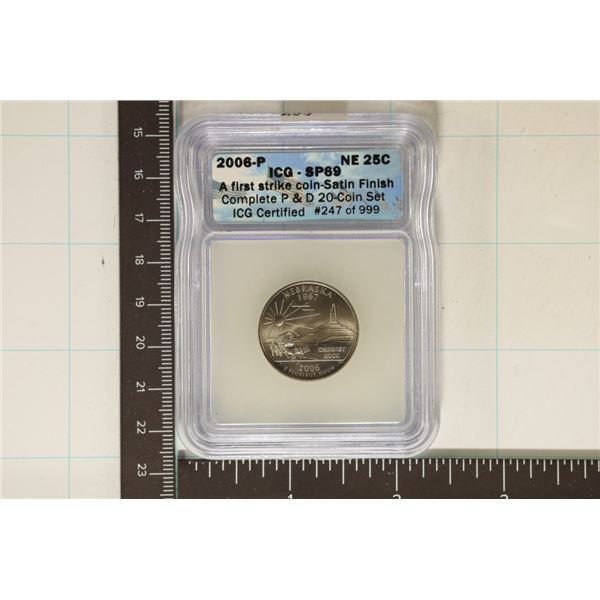 2006-P NEBRASKA QUARTER ICG SP69 FIRST STRIKE