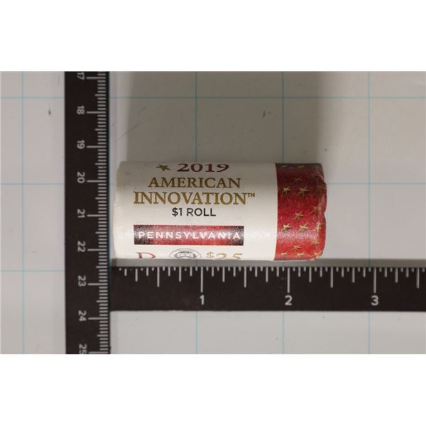 2019-D SOLID DATE $25 ROLL OF UNC AMERICAN