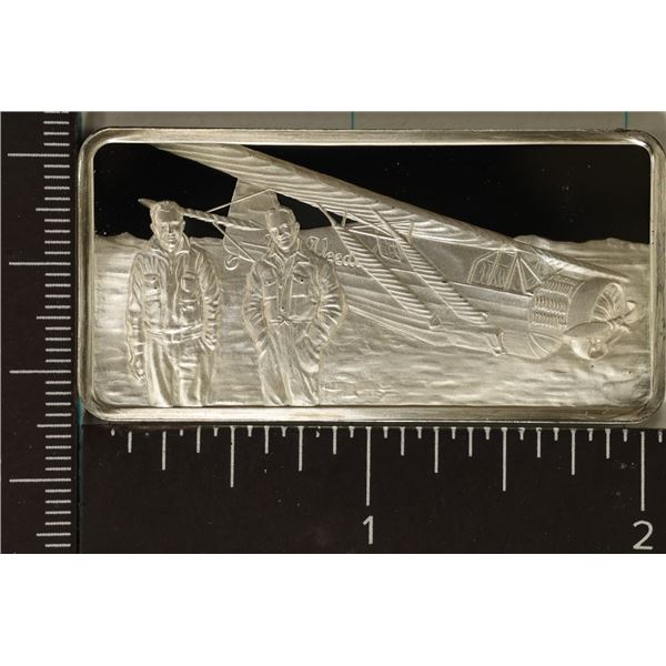 1.03 OZ. STERLING SILVER AIRPLANE INGOT: FIRST
