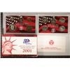 2001 US SILVER PROOF SET (WITH BOX) AND CERT