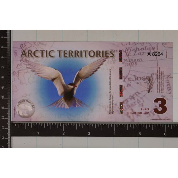 2011 ARCTIC TERRITORIES 3 POLAR DOLLAR CRISP UNC