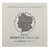 Image 3 : 2021-CC Privy Mark Mogan Silver Dollar W/Box NGC MS70 1st Day of Issue