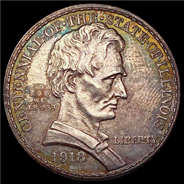 1918 Illinois Half Dollar CHOICE AU