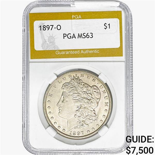 1897-O Morgan Silver Dollar PGA MS63