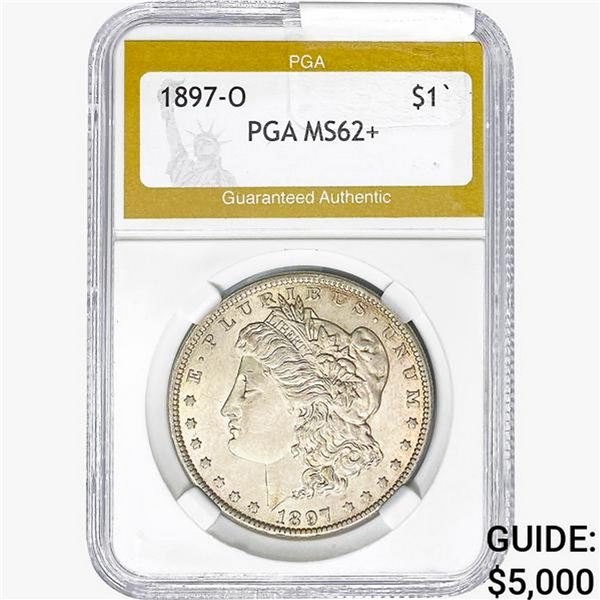 1897-O Morgan Silver Dollar PGA MS62+
