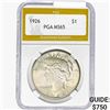 Image 1 : 1926 Silver Peace Dollar PGA MS65