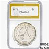 Image 1 : 1872 Seated Liberty Dollar PGA MS61