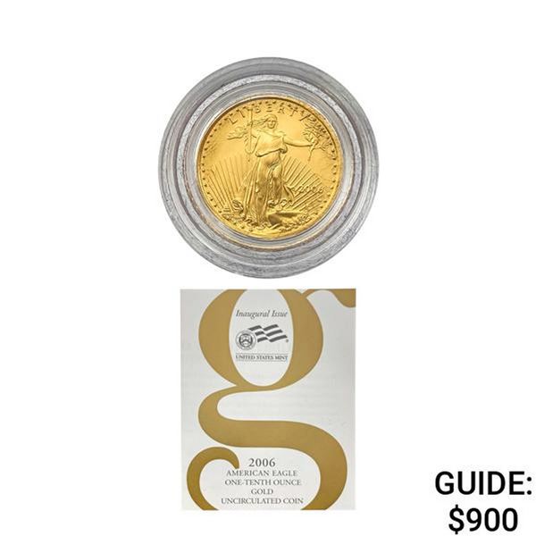 2006-W Burnished 1/10oz Gold Eagle in OGP