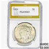 Image 1 : 1921 Silver Peace Dollar PGA MS64