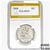 Image 1 : 1858 Seated Liberty Half Dollar PGA MS65+