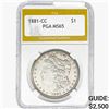Image 1 : 1881-CC Morgan Silver Dollar PGA MS65