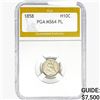 Image 1 : 1858 Seated Liberty Dime PGA MS64 PL