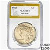 Image 1 : 1921 Silver Peace Dollar PGA MS64 HR