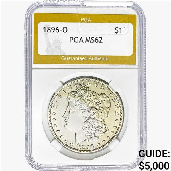 1896-O Morgan Silver Dollar PGA MS62