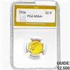 Image 1 : 1926 $2.50 Gold Quarter Eagle PGA MS64+