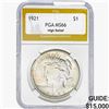 Image 1 : 1921 Silver Peace Dollar PGA MS66 HR