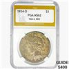 Image 1 : 1934-D Silver Peace Dollar PGA MS62 VAM-4, DDO